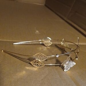 Elegant Gold and Silver Leaf Headband